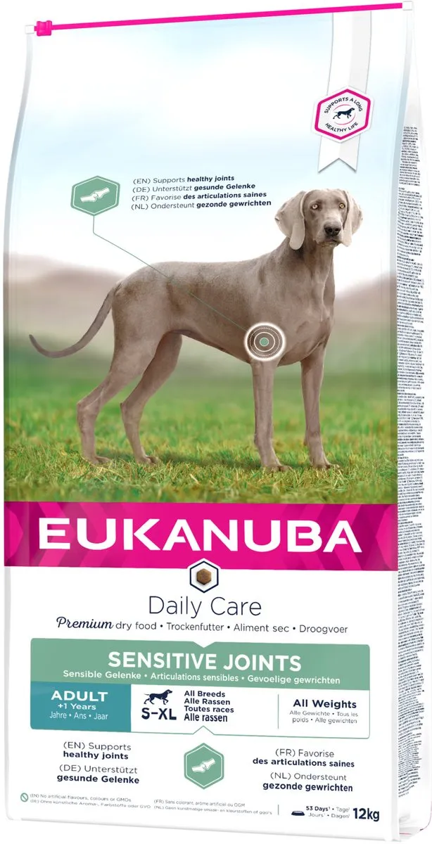 Eukanuba Daily Care Sensitive Joints Droogvoer Kip 12kg