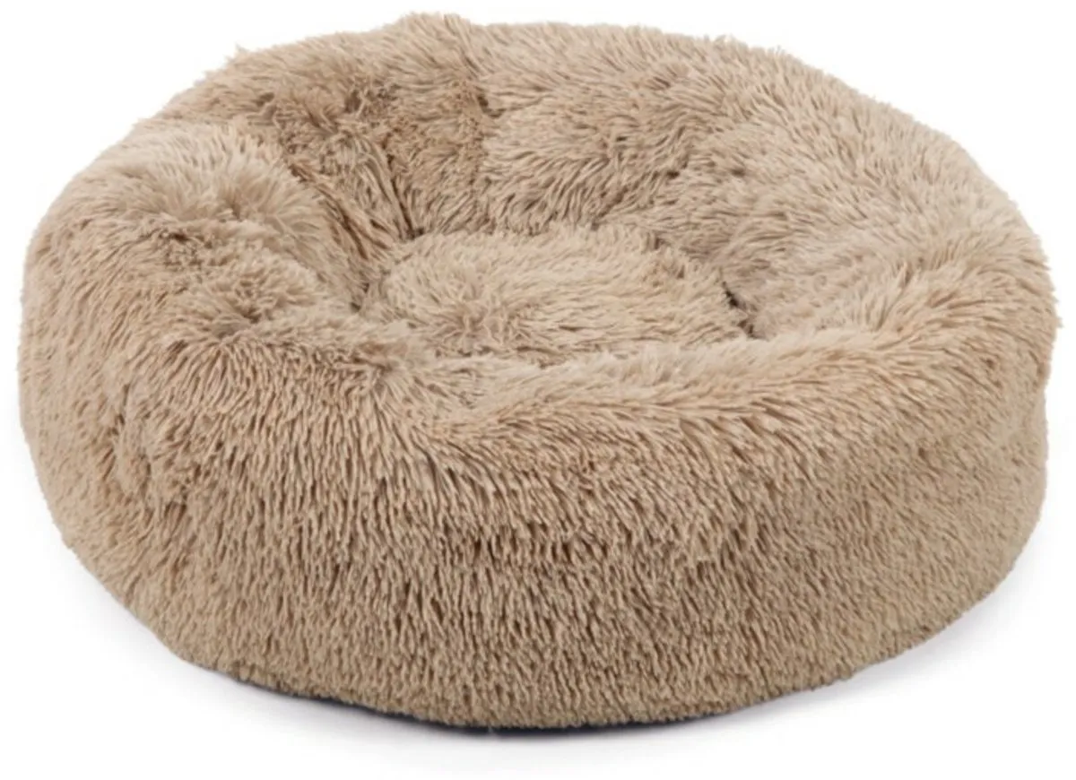Beeztees Yali Hondenmand - Pluche Beige Ø70cm