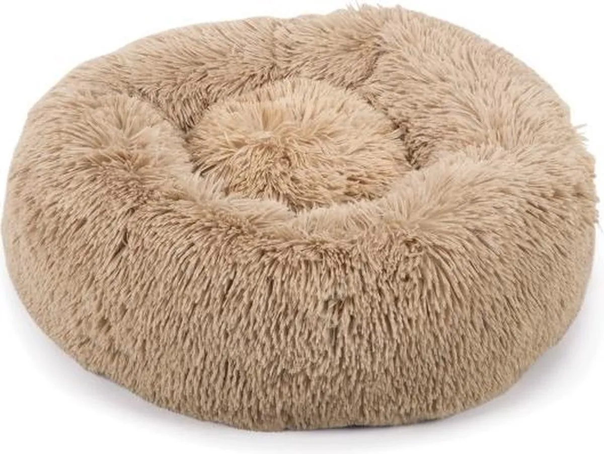 Beeztees Yali Hondenmand - Pluche Beige Ø70cm