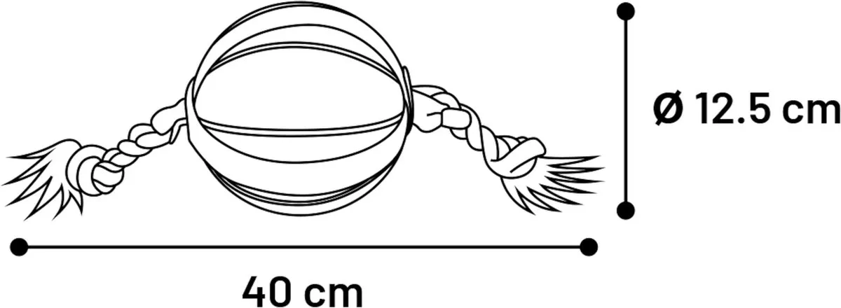 Flamingo Matchball Basketbal Hondenspeelgoed 40cm - Oranje