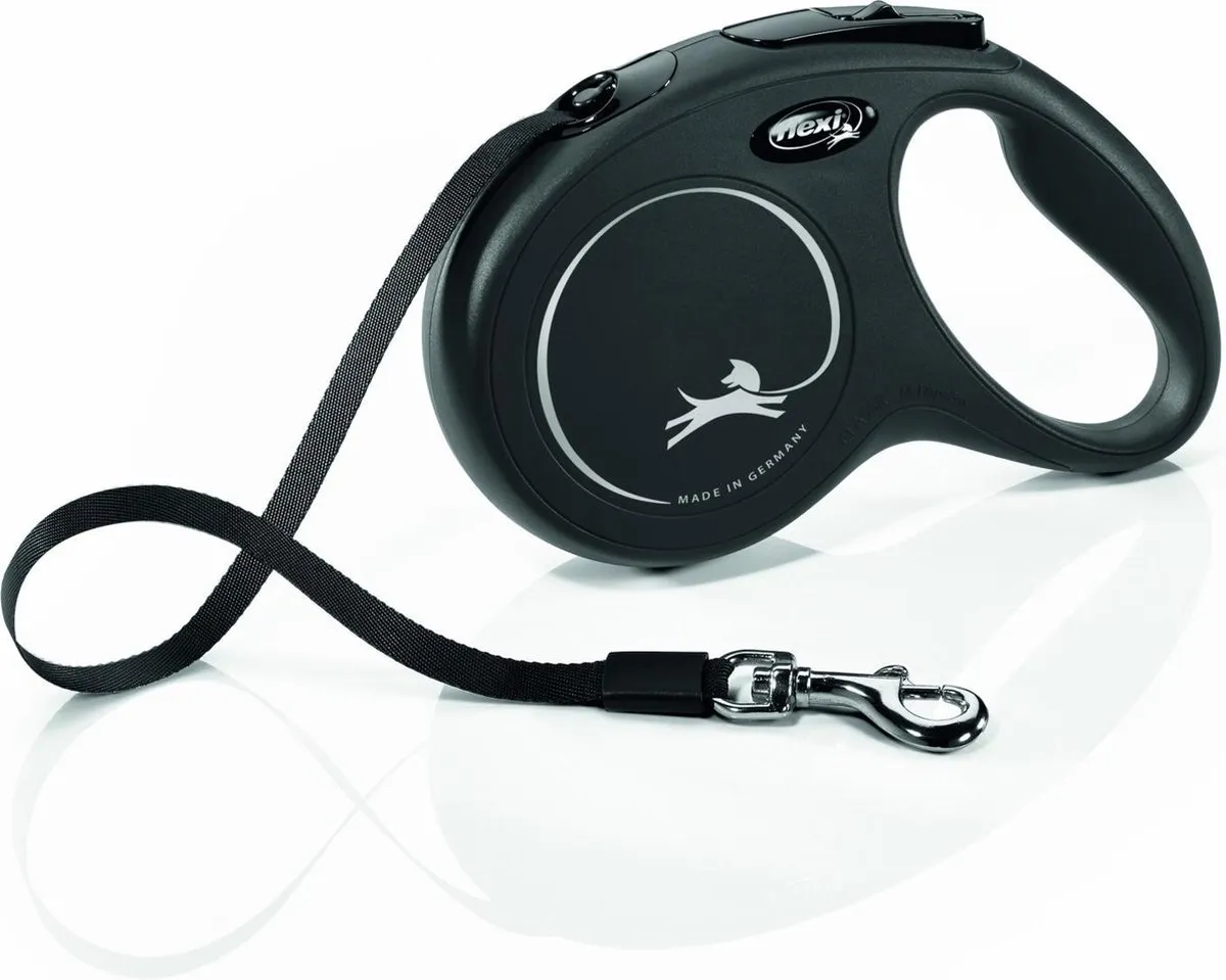 Flexi Classic Tape Hondenriem - 5m - Zwart