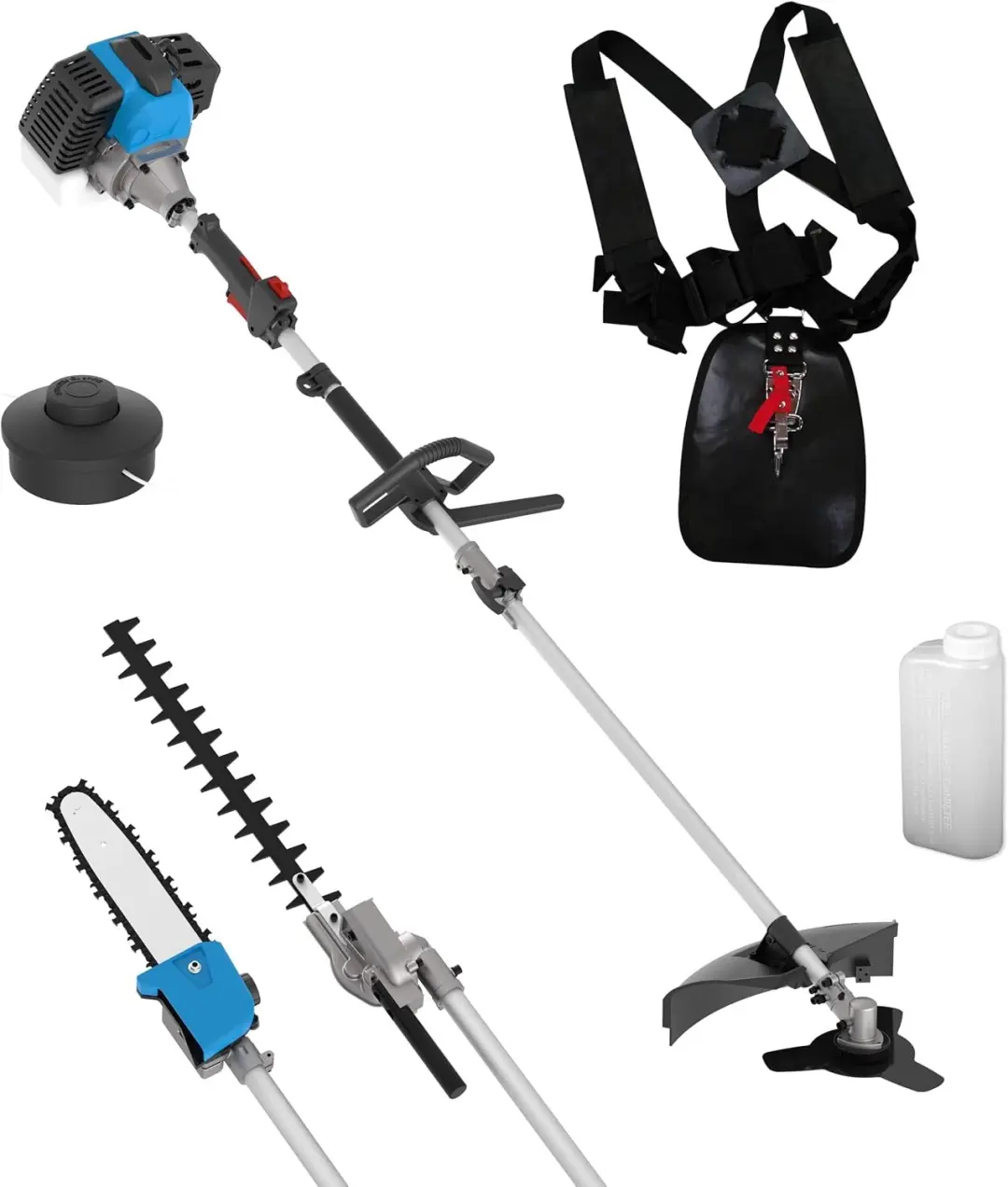 Güde 4-in-1 Bosmaaier / Grastrimmer / Heggenschaar / Kettingzaag / Boomzaag