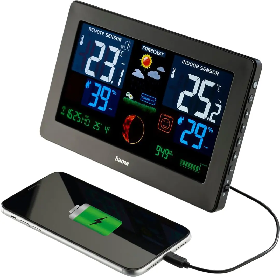 Hama Weerstation Premium - Zwart - afbeelding 4 van 6