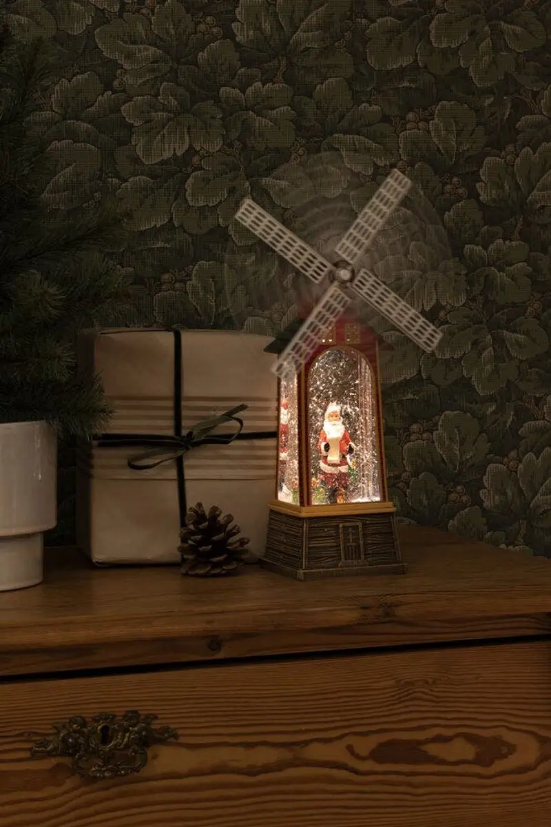 Konstsmide LED Lantaarn Windmolen met Kerstman - afbeelding 2 van 5