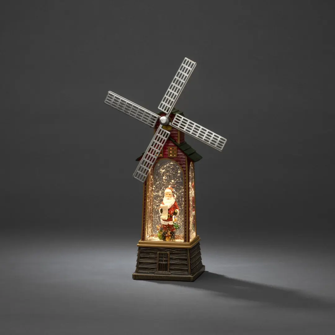 Konstsmide LED Lantaarn Windmolen met Kerstman - afbeelding 4 van 5