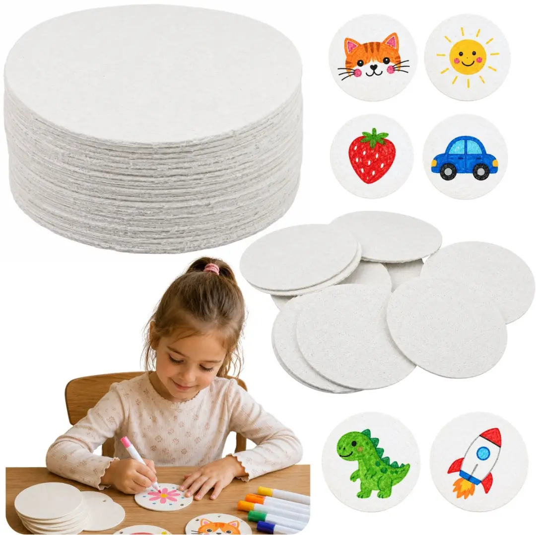Magisch 3D-schilderpapier Diy Houtpulpschijven 20 stuks 6 cm