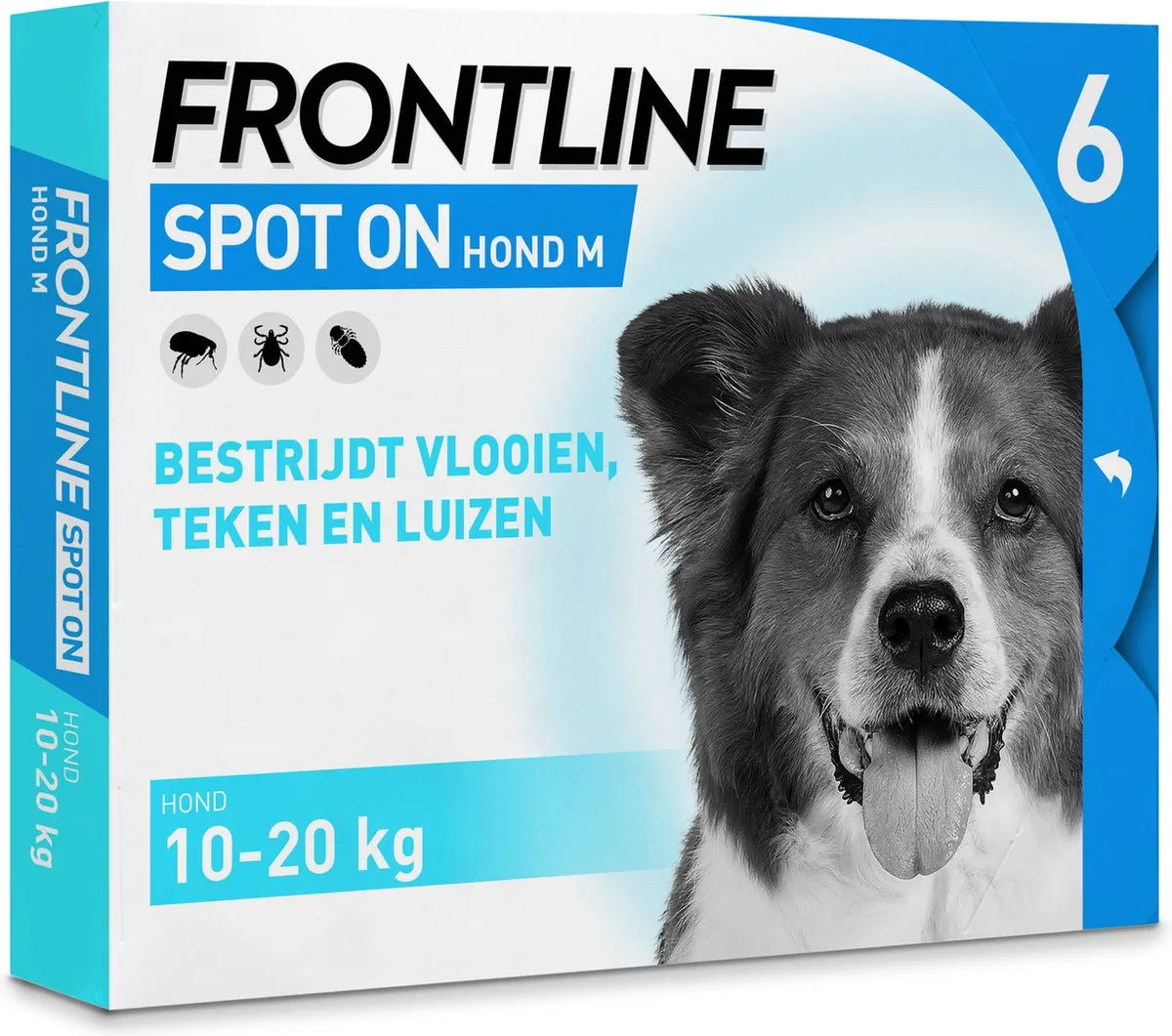 Frontline Spot On 2 Medium Hond Medium - Anti vlooien en tekenmiddel - 6 pip
