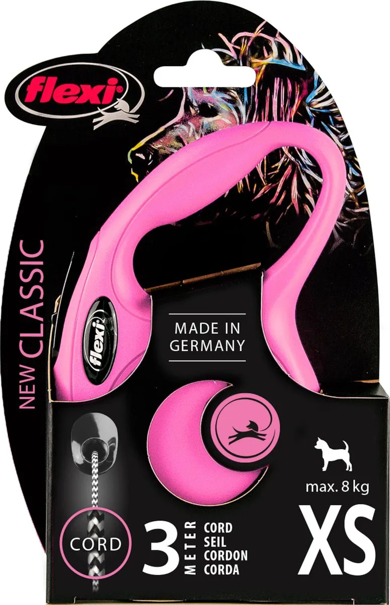 Flexi New Classic Hondenriem Roze XS - 3m
