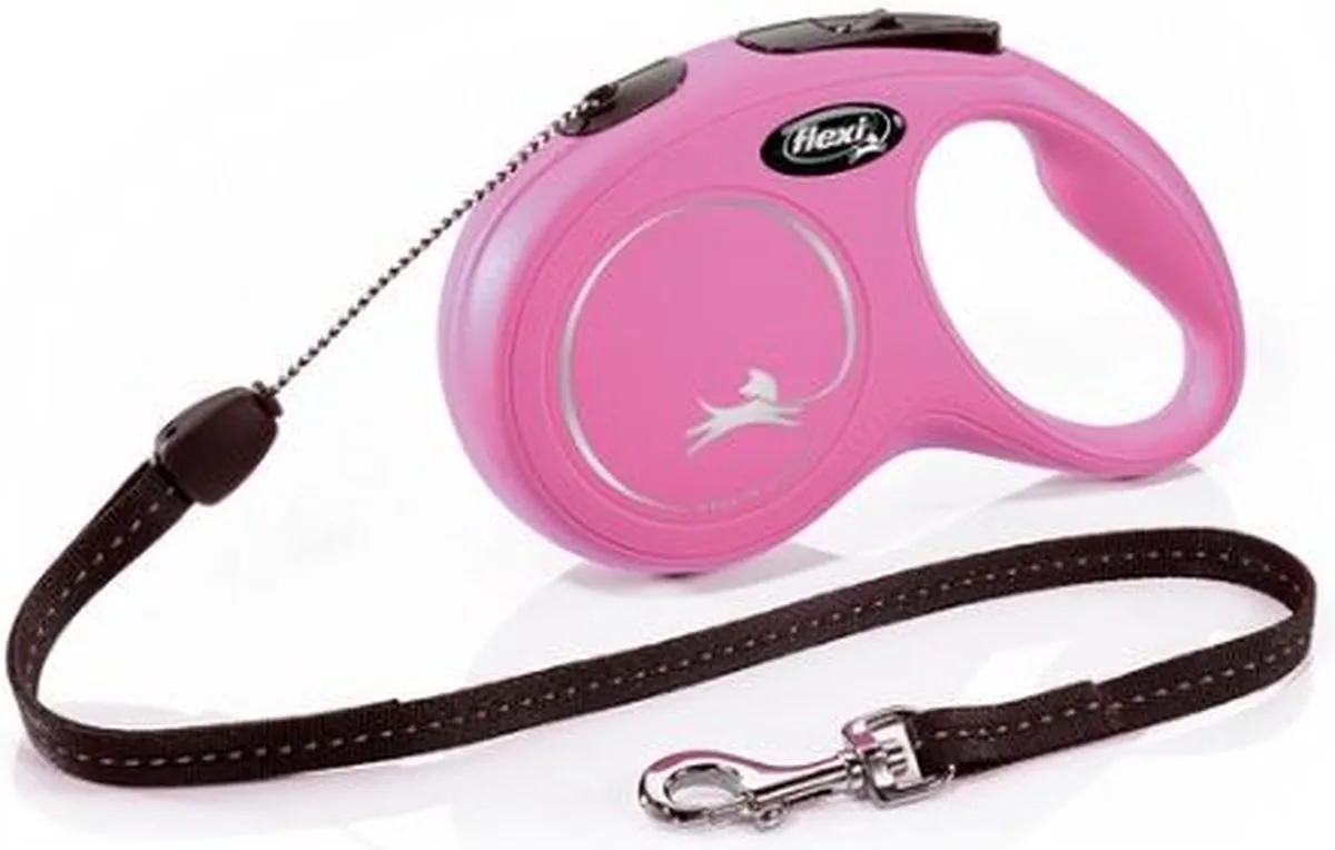 Flexi New Classic Hondenriem Roze XS - 3m