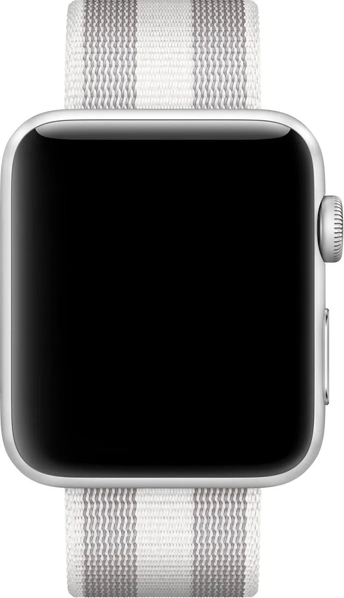 Apple Woven Nylon Band White Pearl - 38/40/41/42mm - afbeelding 6 van 6