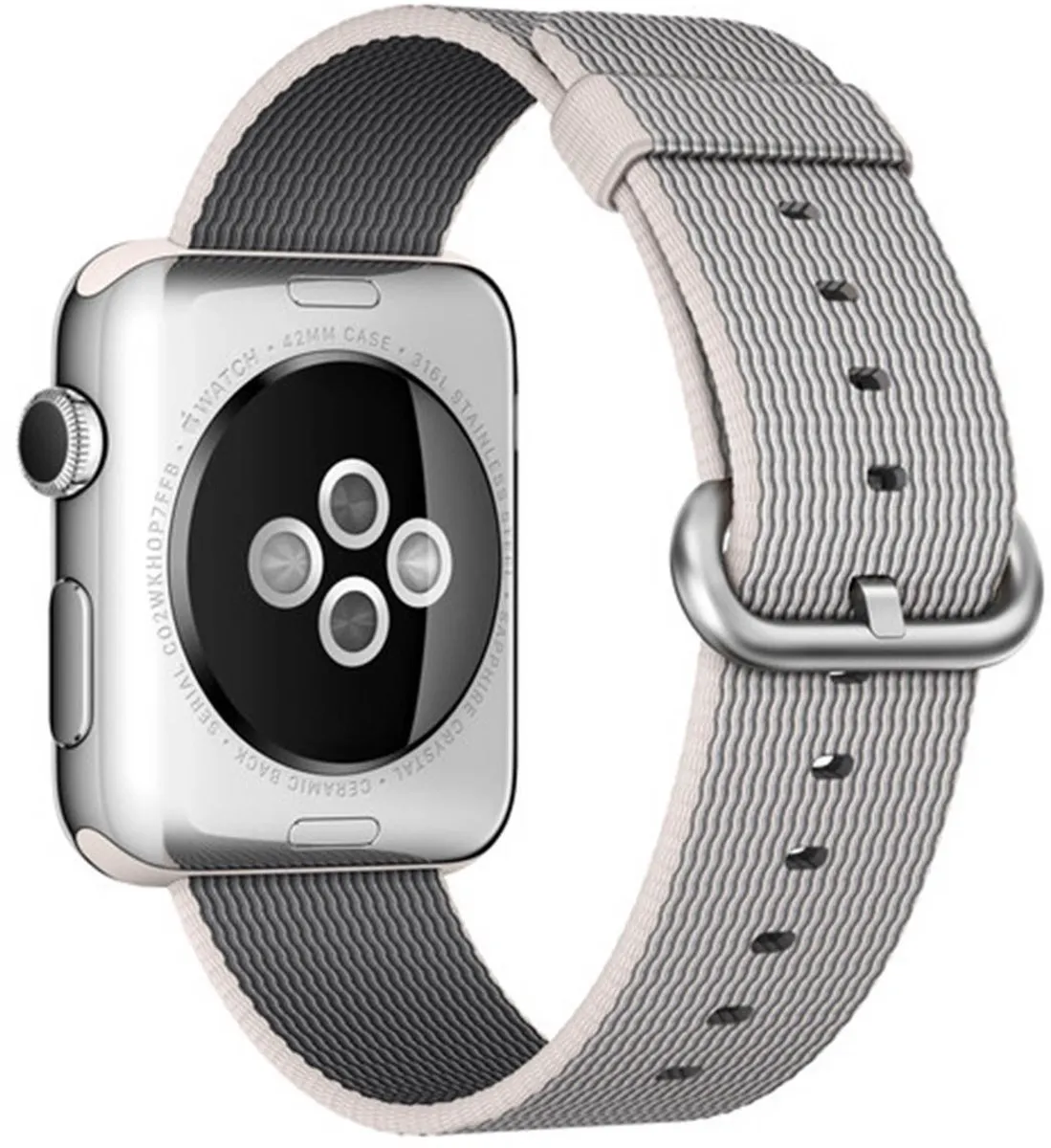 Apple Woven Nylon Band White Pearl - 38/40/41/42mm
