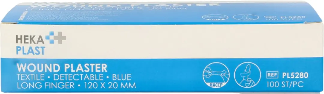 Hekaplast Vingerpleister Detectable 120x20mm - 100 Stuks - afbeelding 2 van 6