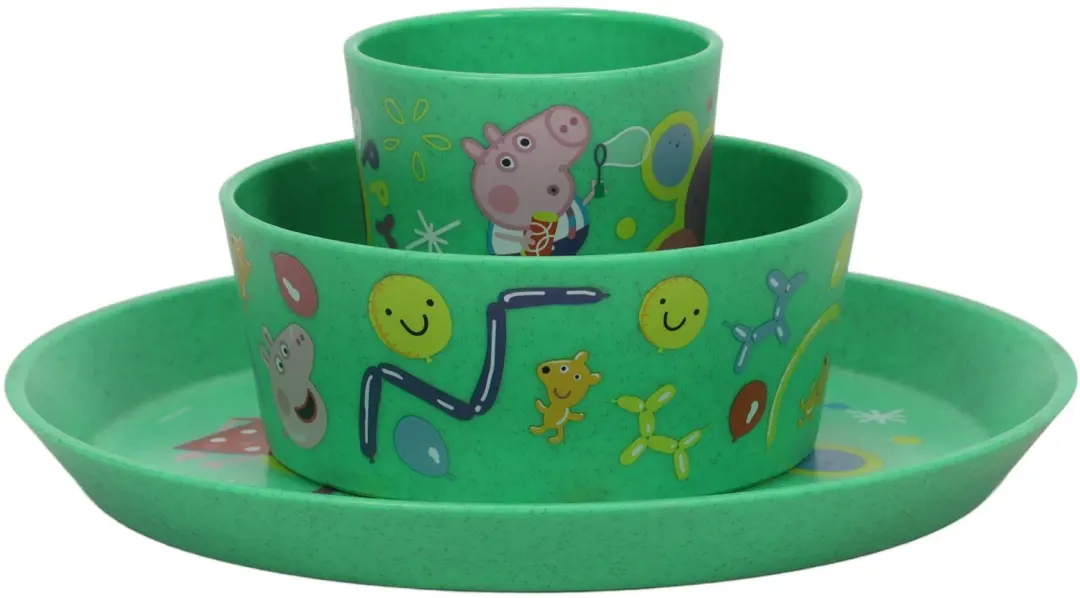 Koziol Connect Peppa Pig Kinderset - 3-delig - Groen - afbeelding 2 van 6