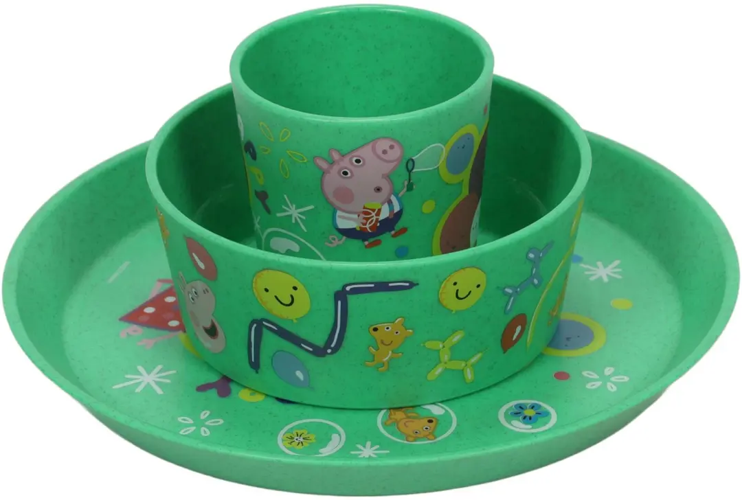 Koziol Connect Peppa Pig Kinderset - 3-delig - Groen - afbeelding 3 van 6