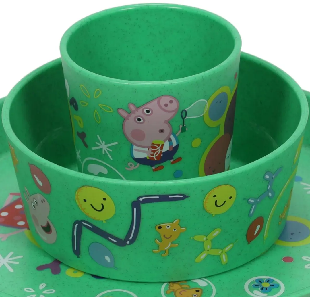 Koziol Connect Peppa Pig Kinderset - 3-delig - Groen - afbeelding 4 van 6