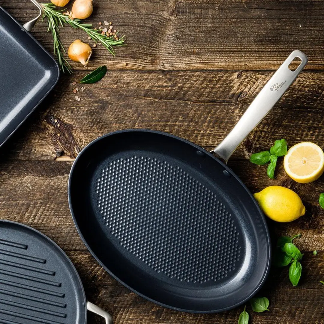 GreenPan Chop & Grill Keramische Vispan 33x23cm - afbeelding 2 van 4