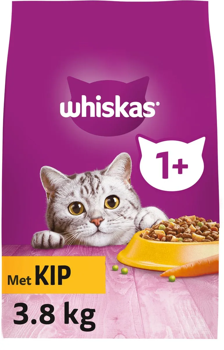 Whiskas Adult 1+ Kip Kattenbrokken - 3x3.8kg