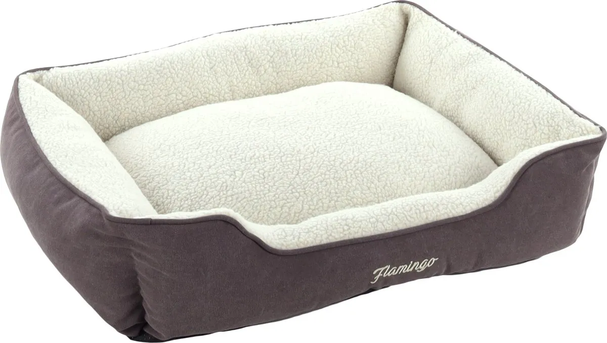 Flamingo Alisha Hondenmand Donker Taupe 80x67x22cm