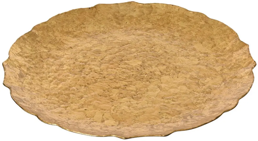 Decoris Decobord kunststof goud Ø33cm