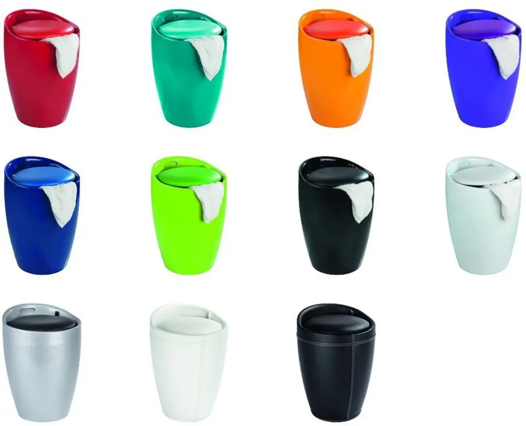 Wenko Wasmand Rond 20l Polyester - Zwart - afbeelding 5 van 6
