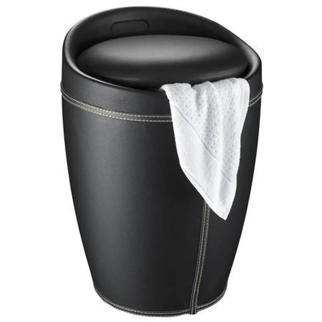 Wenko Wasmand Rond 20l Polyester - Zwart - afbeelding 3 van 6
