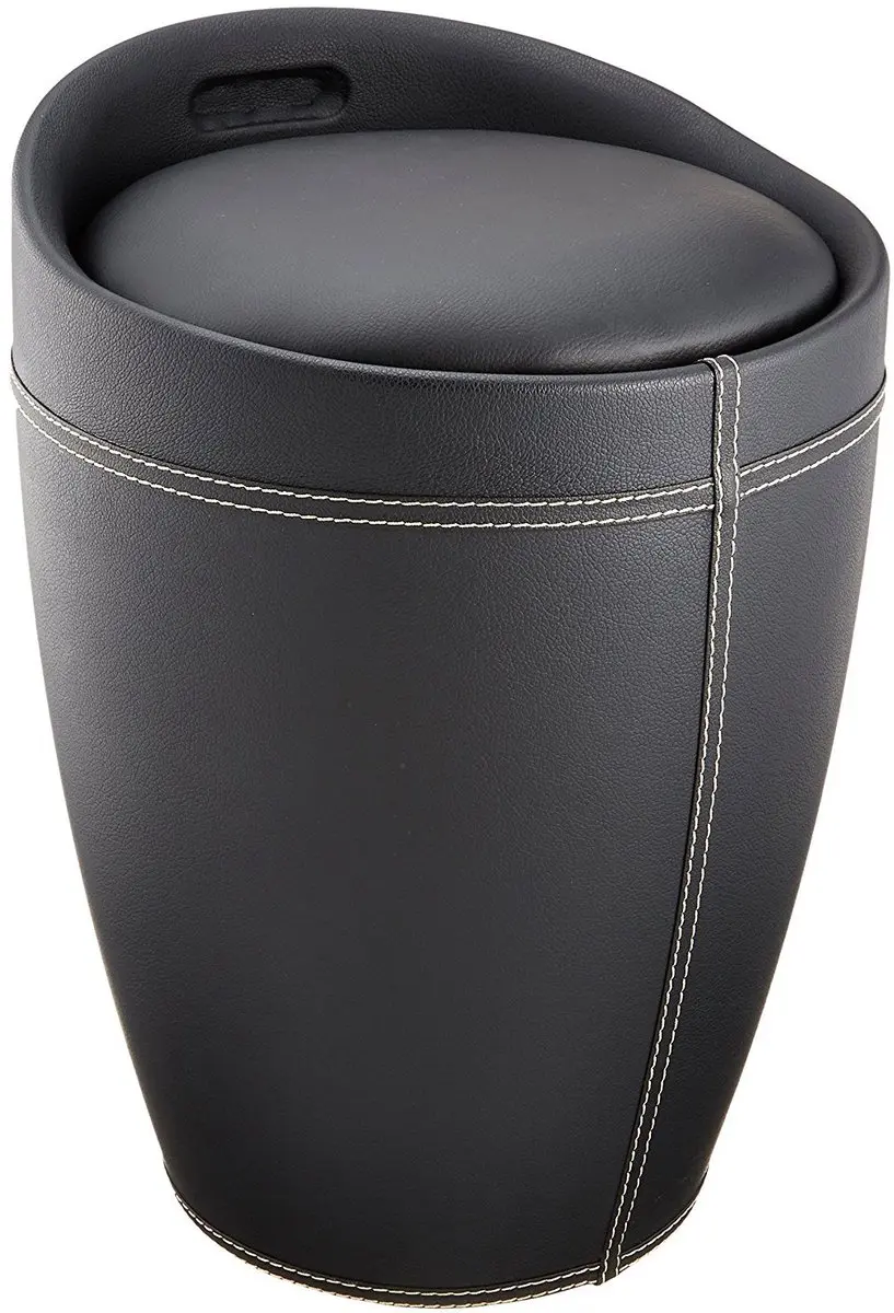 Wenko Wasmand Rond 20l Polyester - Zwart - afbeelding 2 van 6