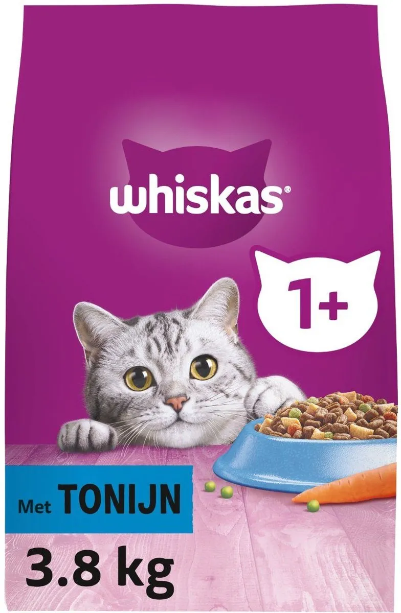 Whiskas Adult Tonijn Kattenvoer - 2x3,8kg