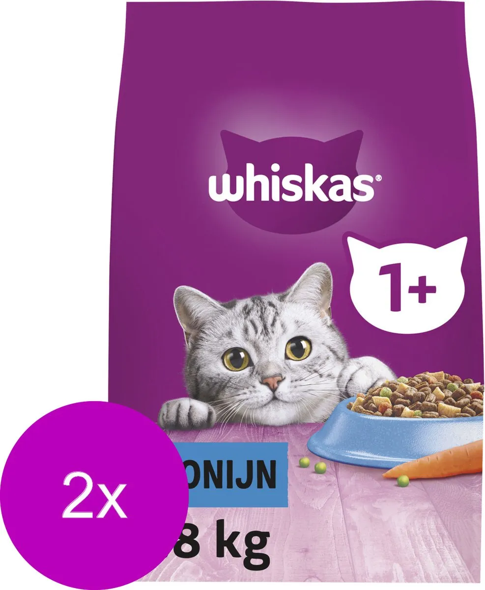 Whiskas Adult Tonijn Kattenvoer - 2x3,8kg