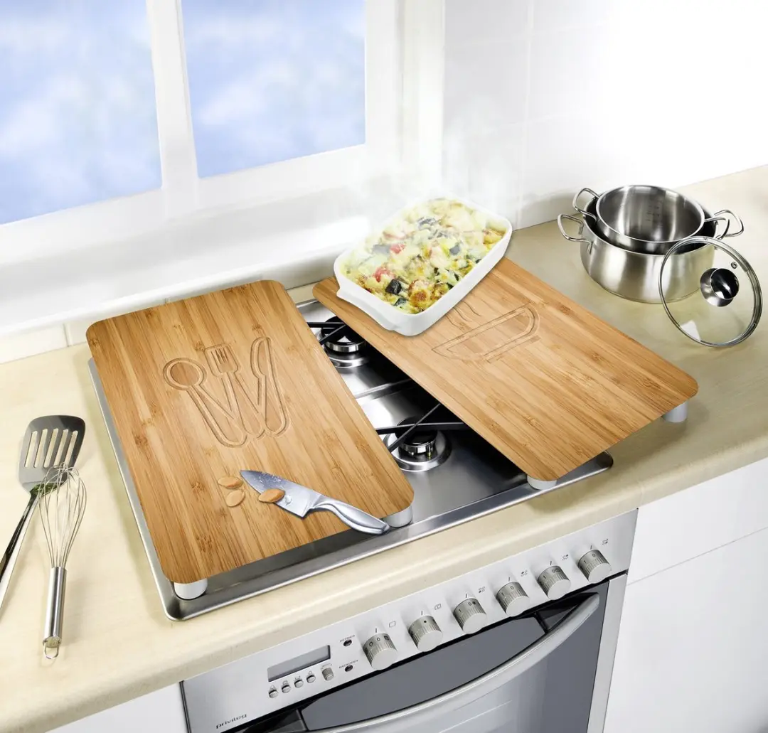 Wenko Lunch Inductie Beschermplaat 52x30cm - Bruin - afbeelding 2 van 4