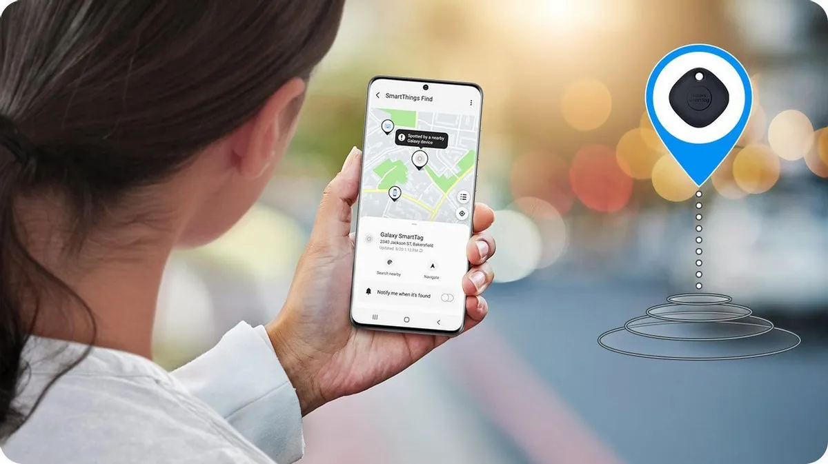 Samsung Galaxy SmartTag Bluetooth Tracker 4 Stuks - Zwart
