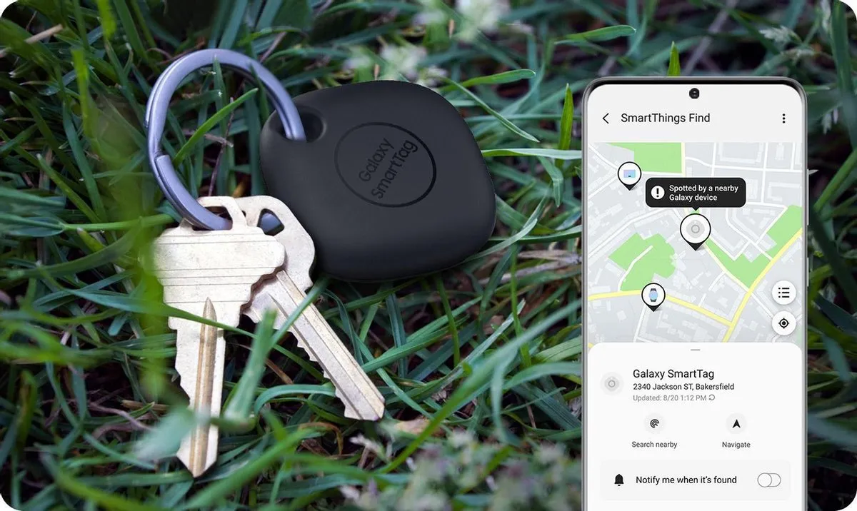 Samsung Galaxy SmartTag Bluetooth Tracker 4 Stuks - Zwart