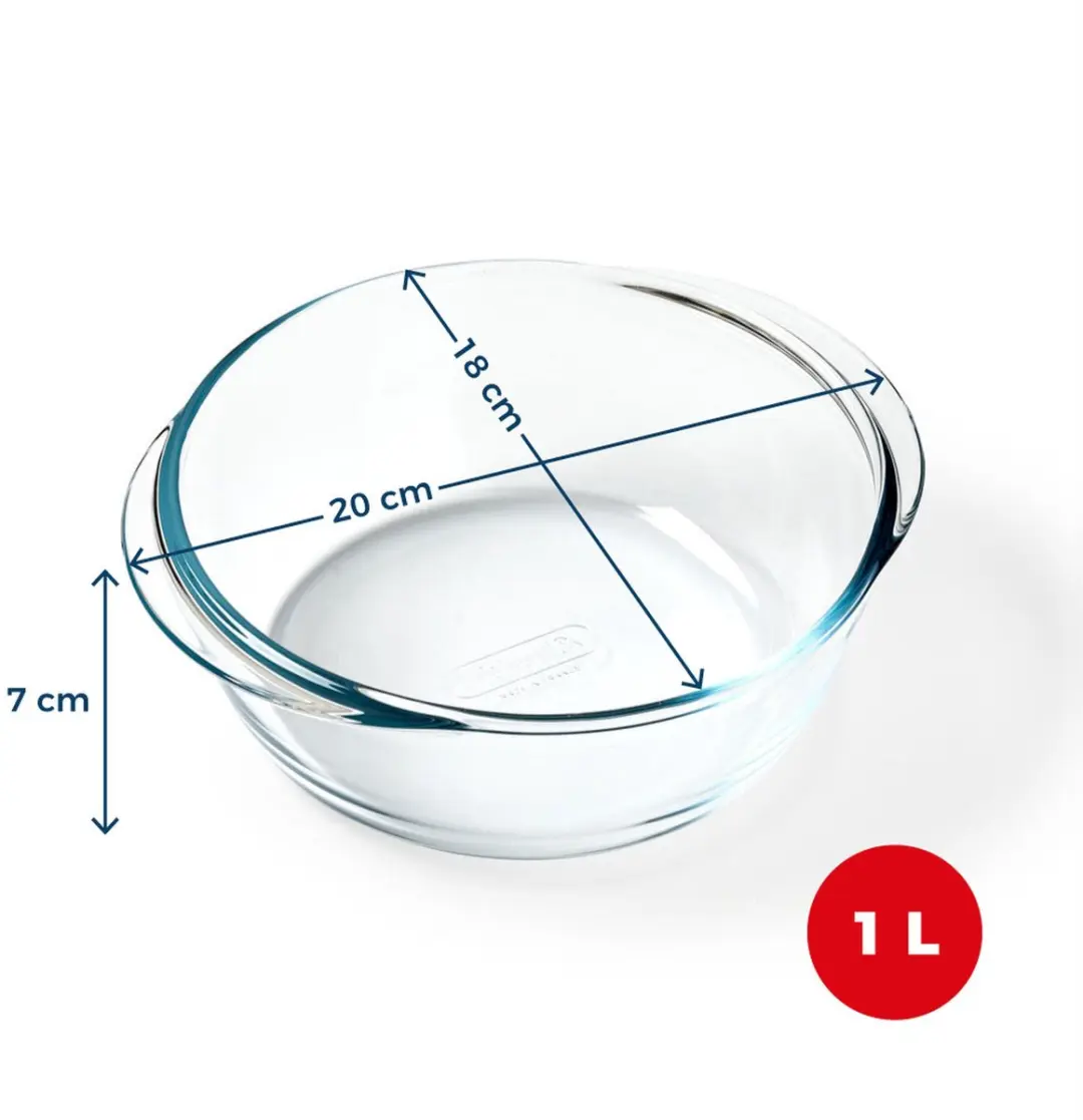 Pyrex Airfryer Ronde Ovenschaal 20x18x7cm - Transparant - afbeelding 5 van 5