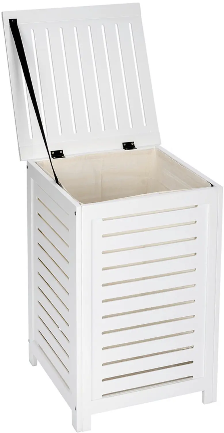 Wenko Wasmand Oslo 45x65cm Hout Wit - afbeelding 3 van 3