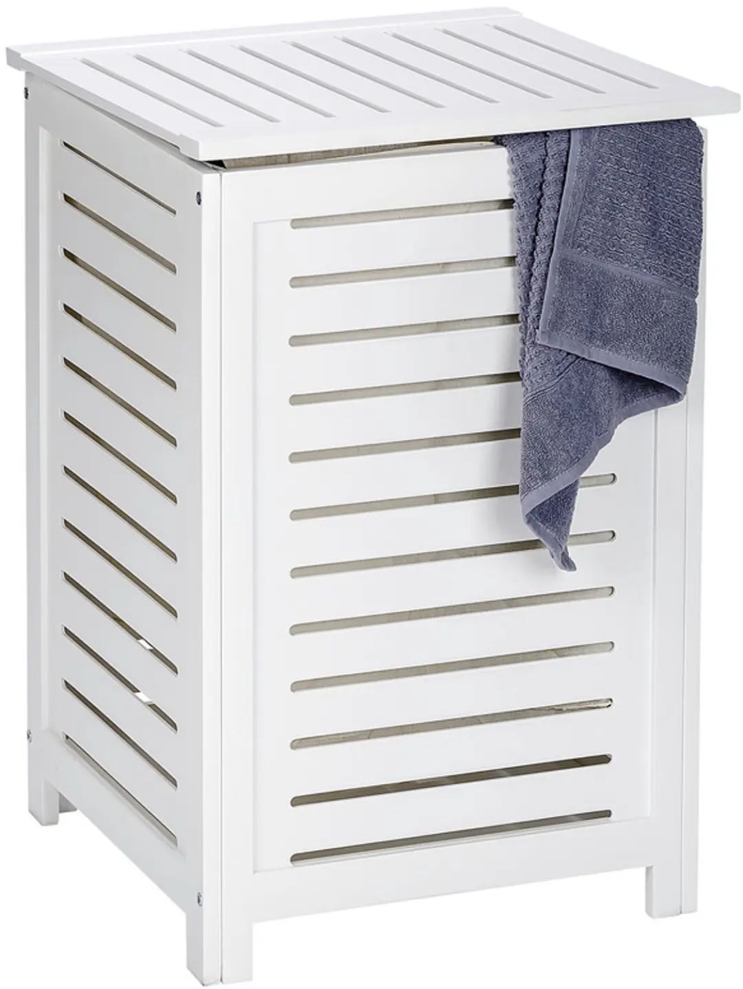 Wenko Wasmand Oslo 45x65cm Hout Wit - afbeelding 2 van 3