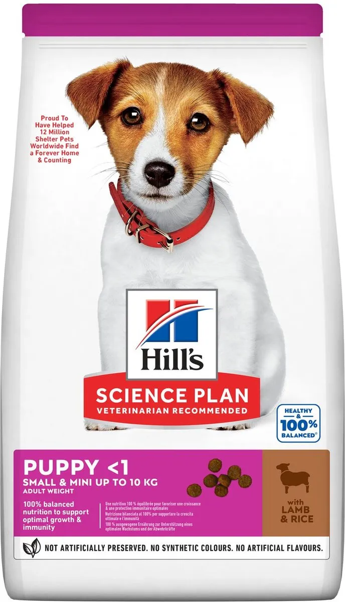 Hill's Puppy Small & Mini Lam & Rijst 1,5kg - 4 Stuks