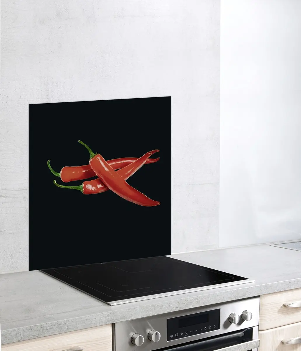 Szklana płyta ochronna na kuchenkę Wenko Peperoni - 60x70 cm - afbeelding 2 van 3