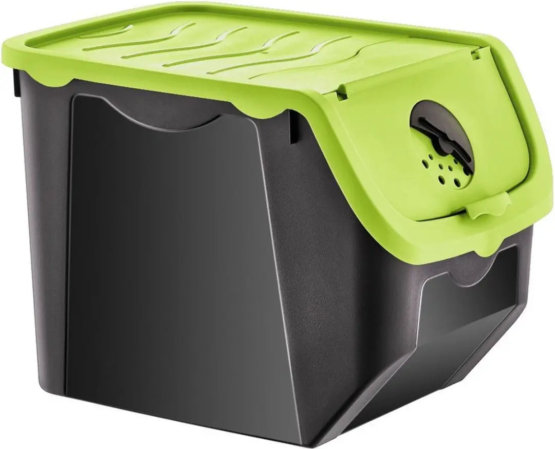 Doos voor Groenten en Fruit met Deksel Groen 12 l
