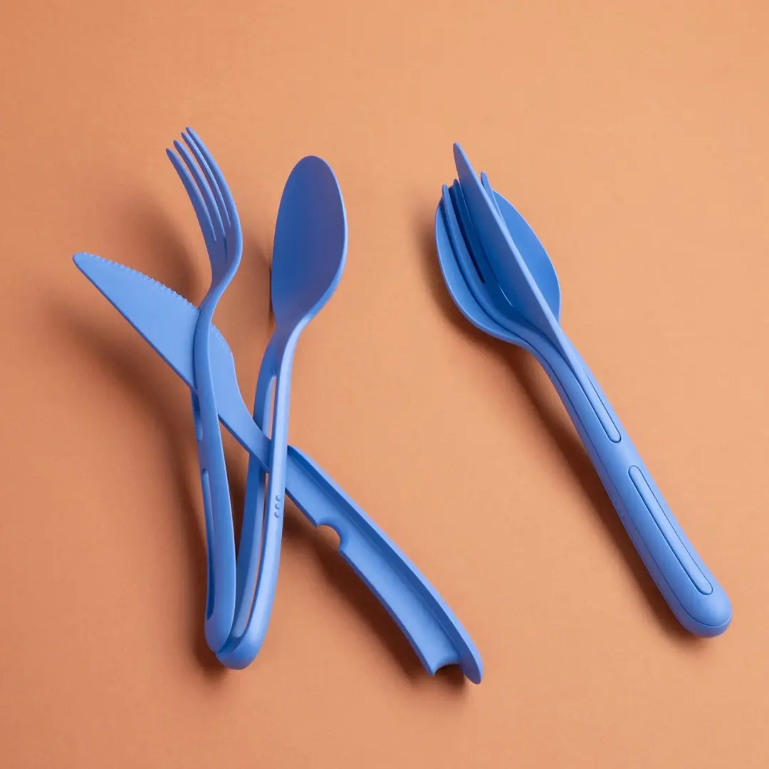 Koziol KLIKK Toeristisch Bestekset - Strong Blue - afbeelding 2 van 5