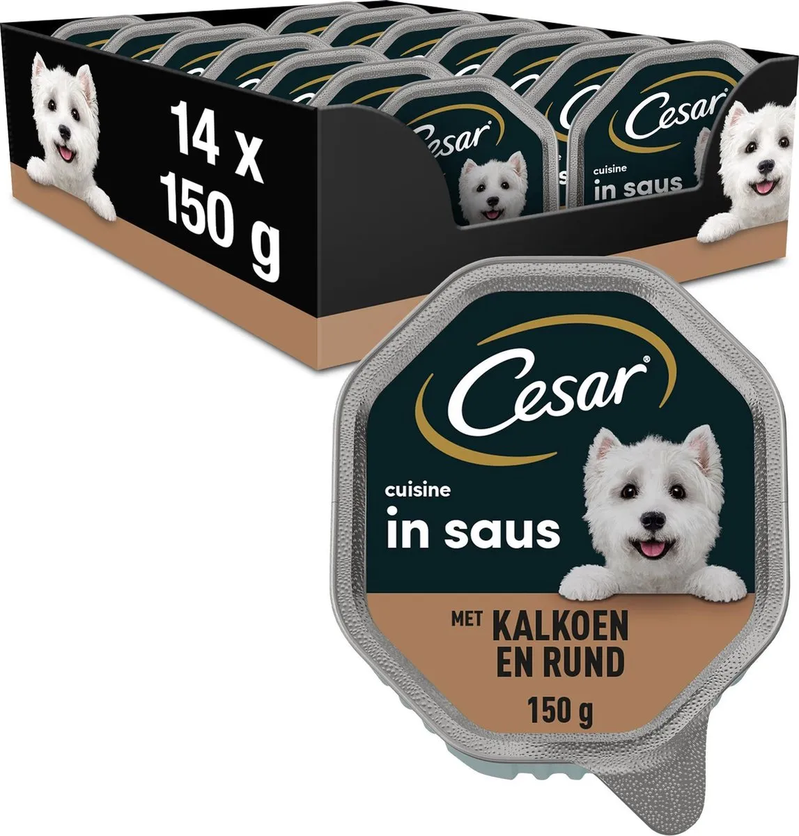 César Cuisine Hondenvoer Kalkoen & Rund 14x150g