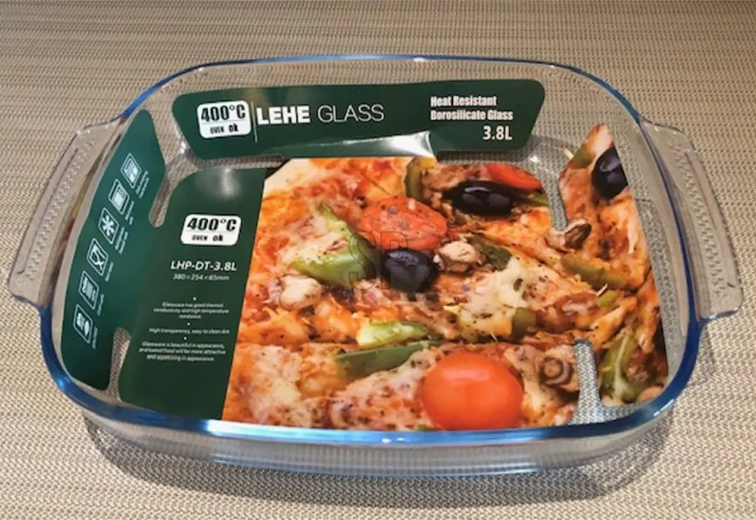 Excellent Houseware Ovenschaal van Glas Ovaal - 38x25cm - Vaatwasserbestendig - afbeelding 2 van 3