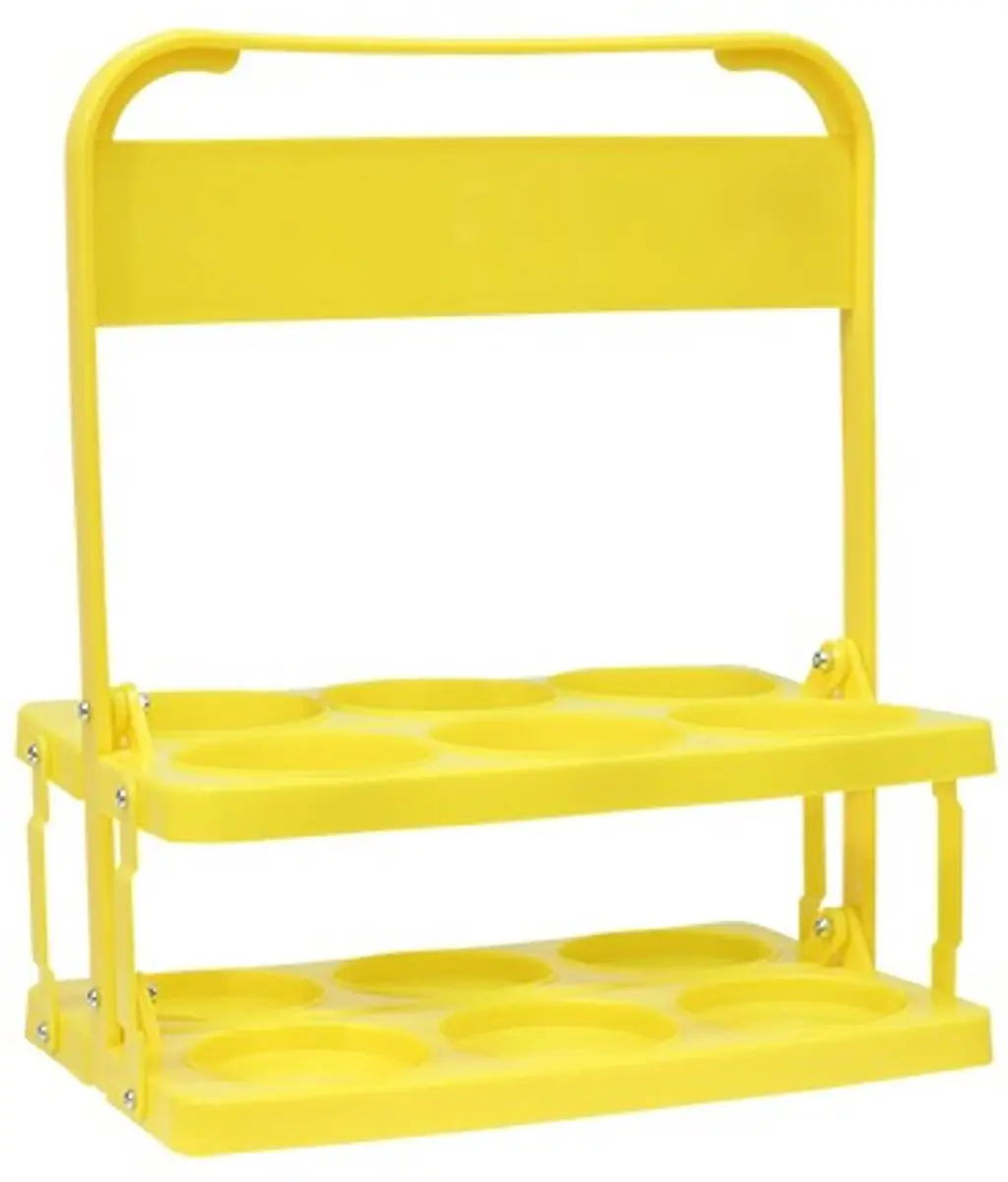 Softee PVC Flessenhouder Basic voor 6 flessen - Geel - afbeelding 3 van 3