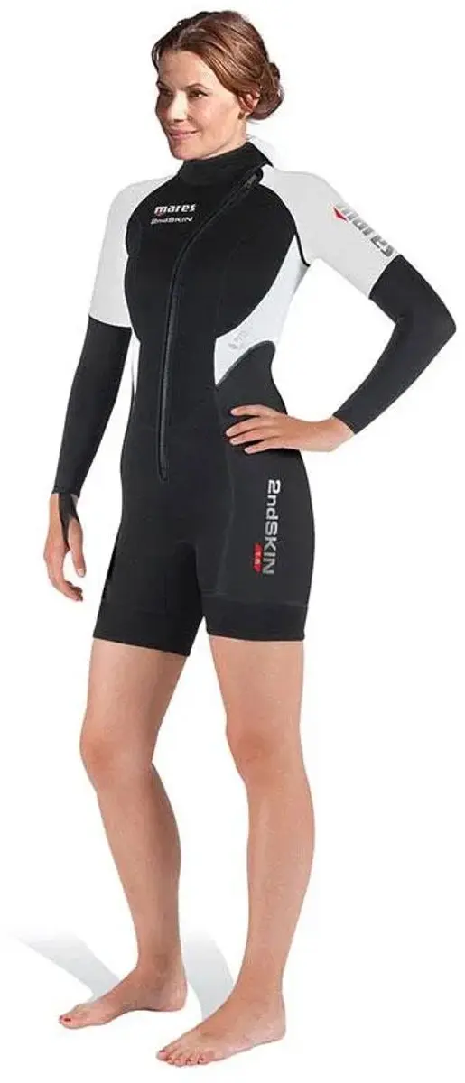 Mares 2nd Skin She Dives 1.5 Mm Dames Shorty Met Lange Mouwen Zwart XL Vrouw