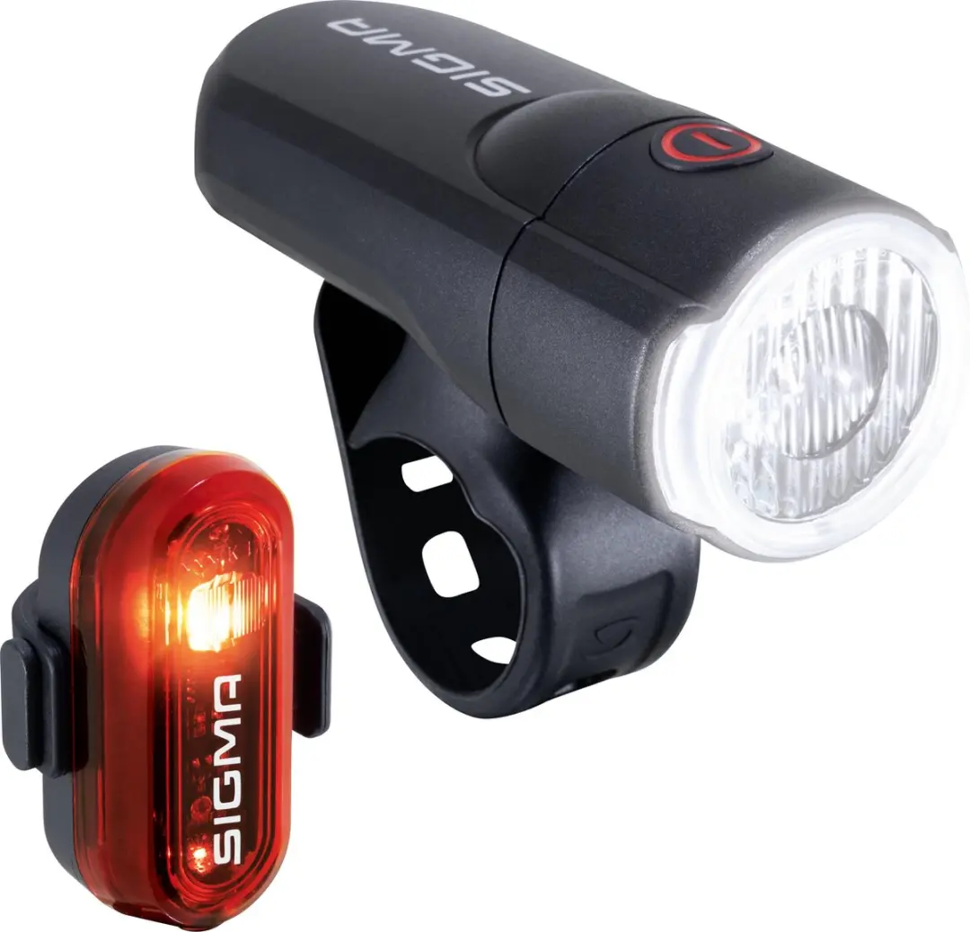 Sigma Aura 30 + Curve Fietsverlichtingsset - 30 lux - Zwart - afbeelding 2 van 6