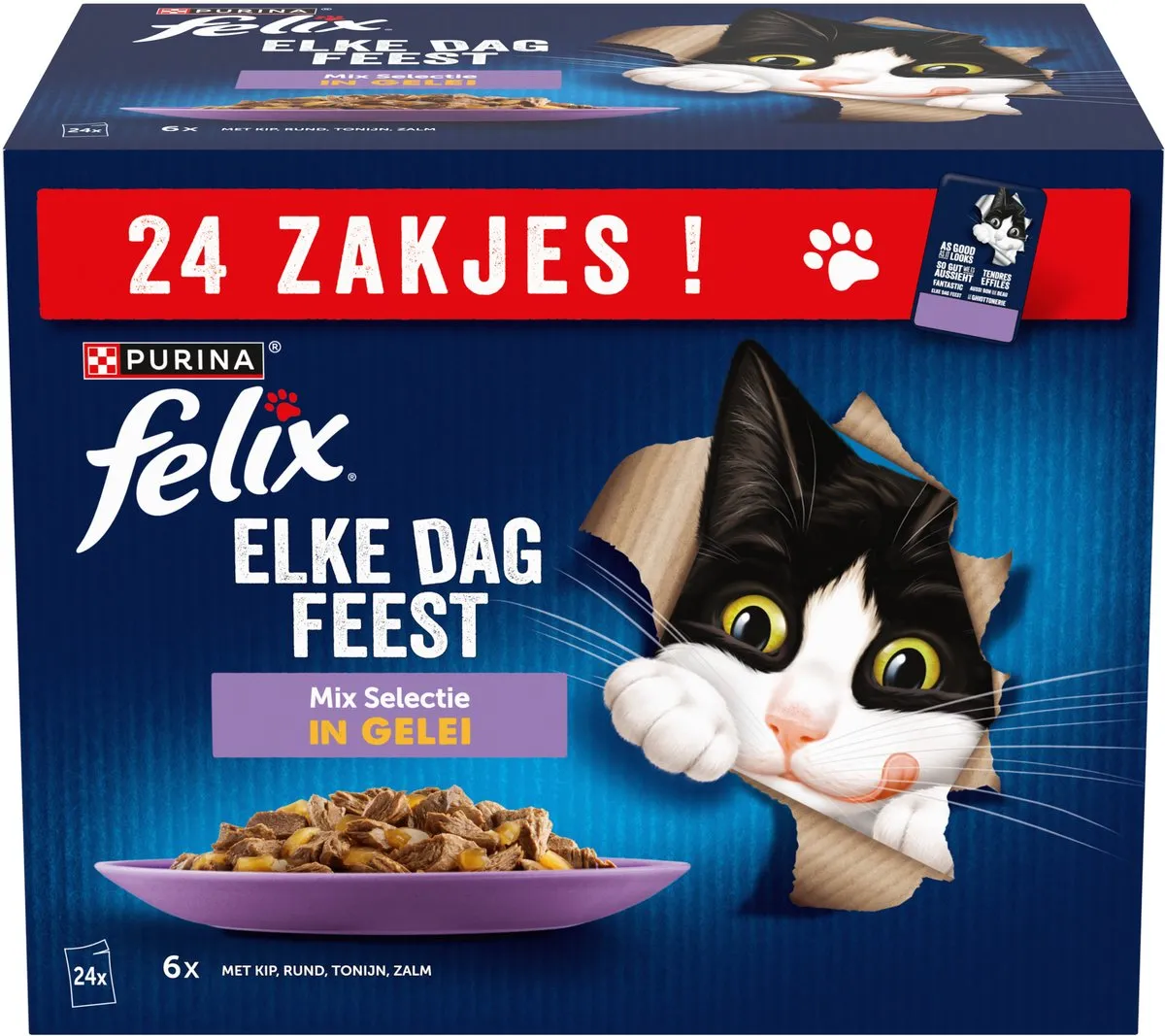 Felix Elke Dag Feest Mix Selectie Natvoer - 96x85g