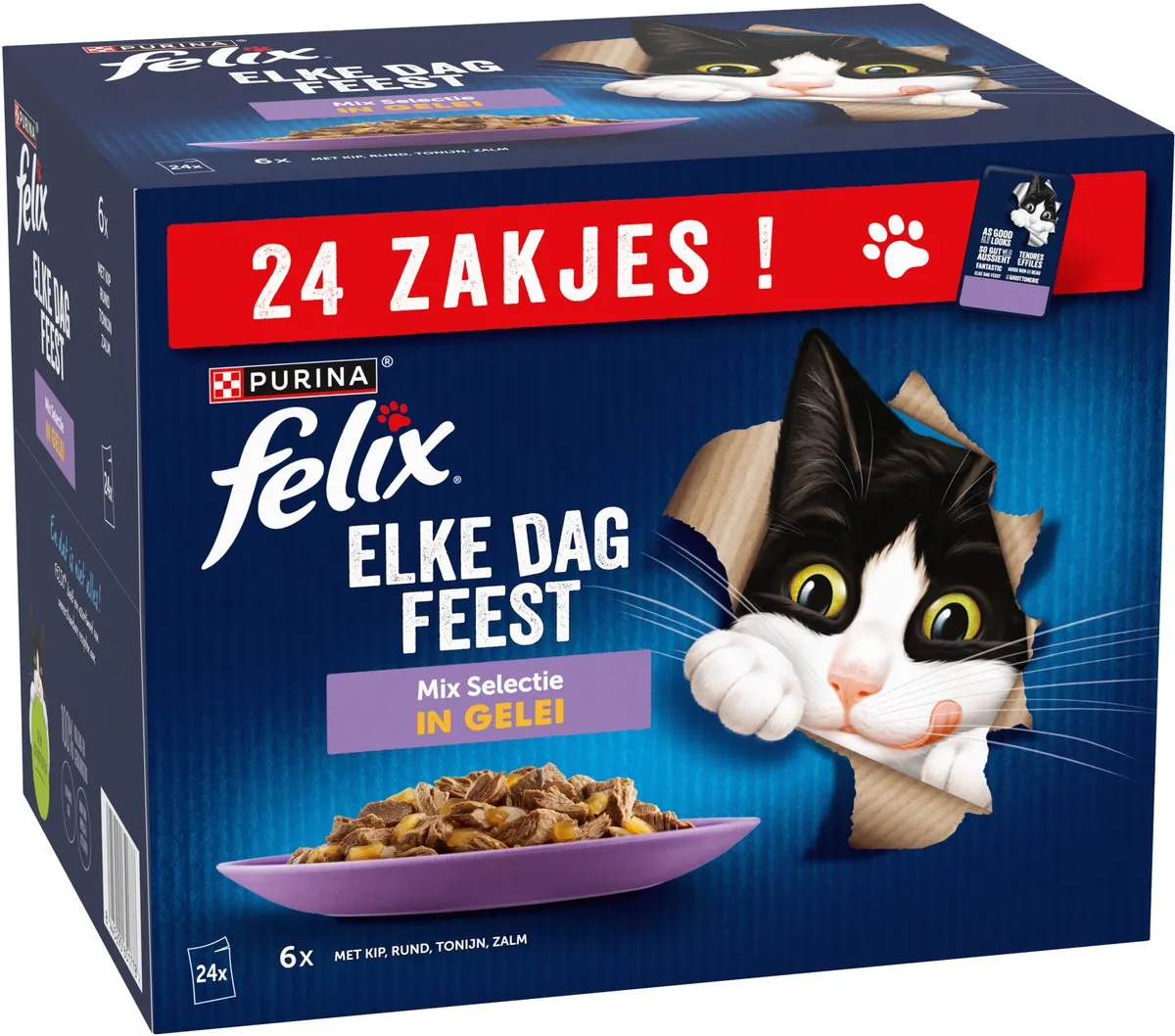 Felix Elke Dag Feest Mix Selectie Natvoer - 96x85g