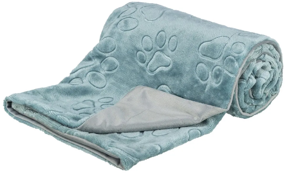 Trixie Hondendeken Barry Softpluche - Blauw/Grijs 100x75cm
