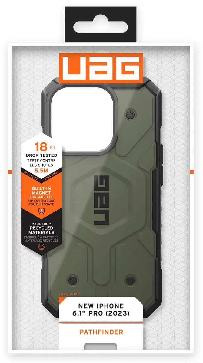 Urban Armor Gear Pathfinder MagSafe Hoesje iPhone 15 Pro - afbeelding 2 van 6