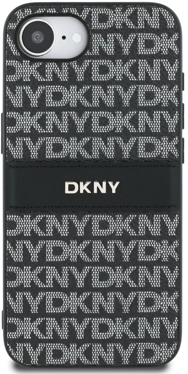 DKNY Repeat Texture Hoesje iPhone 16e - Zwart - afbeelding 3 van 6