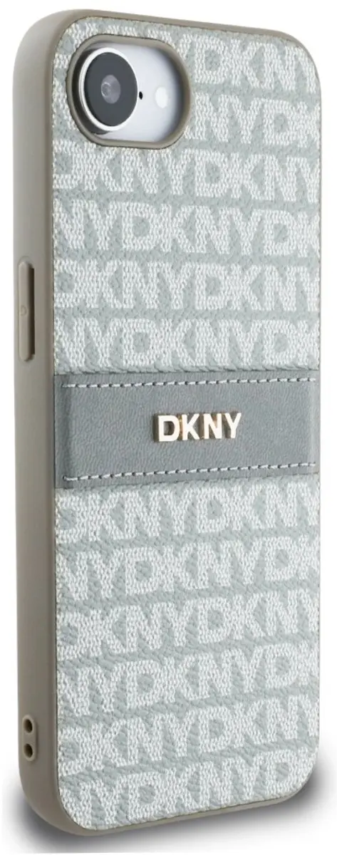 DKNY Repeat Texture Hoesje iPhone 16e - Beige - afbeelding 2 van 6