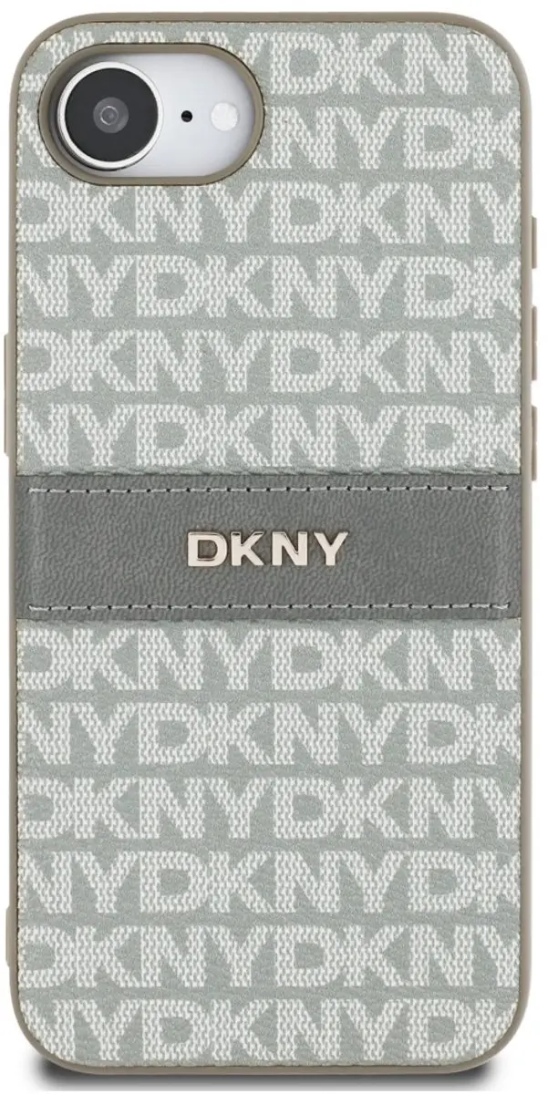 DKNY Repeat Texture Hoesje iPhone 16e - Beige - afbeelding 3 van 6